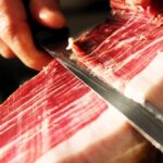 Corte de jamón ibérico